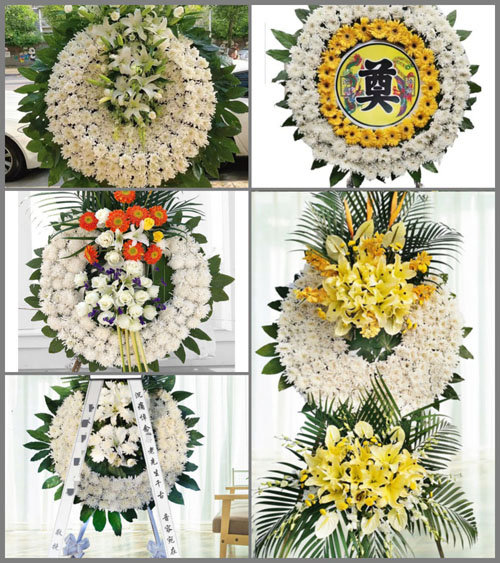 山东济宁微山县留庄镇马口一村花圈速递
